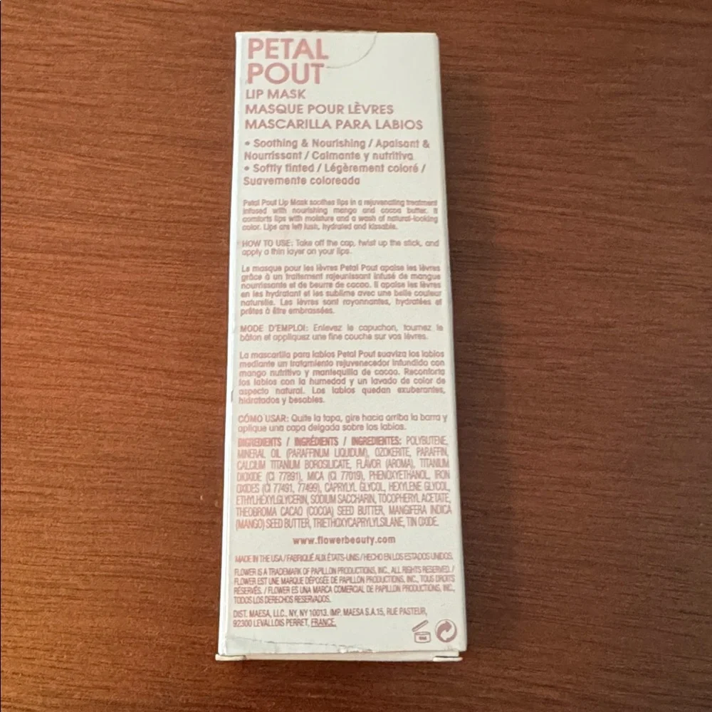 FLOWER‎ Beauty Perfect Pout Hydrating Lip Mask - Nectar